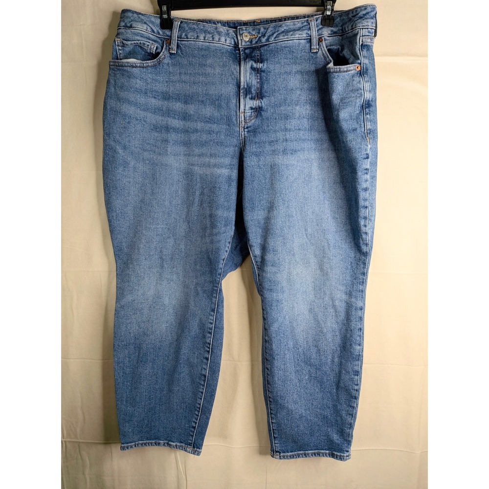 Old Navy Curvy OG Straight Jeans Size 22 Plus High Rise Jeans Medium Wash